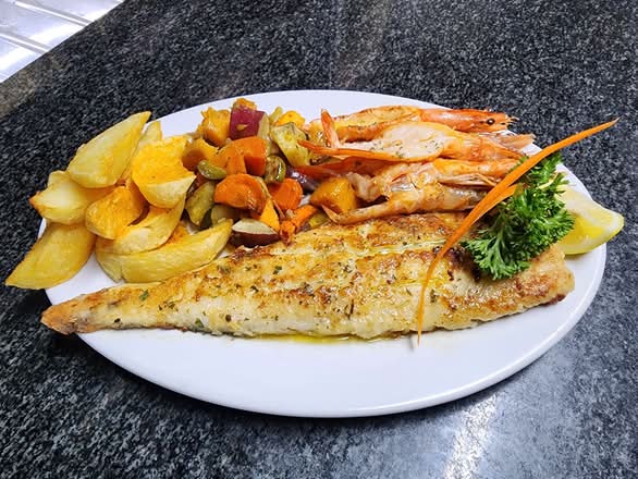 Hake & Prawns